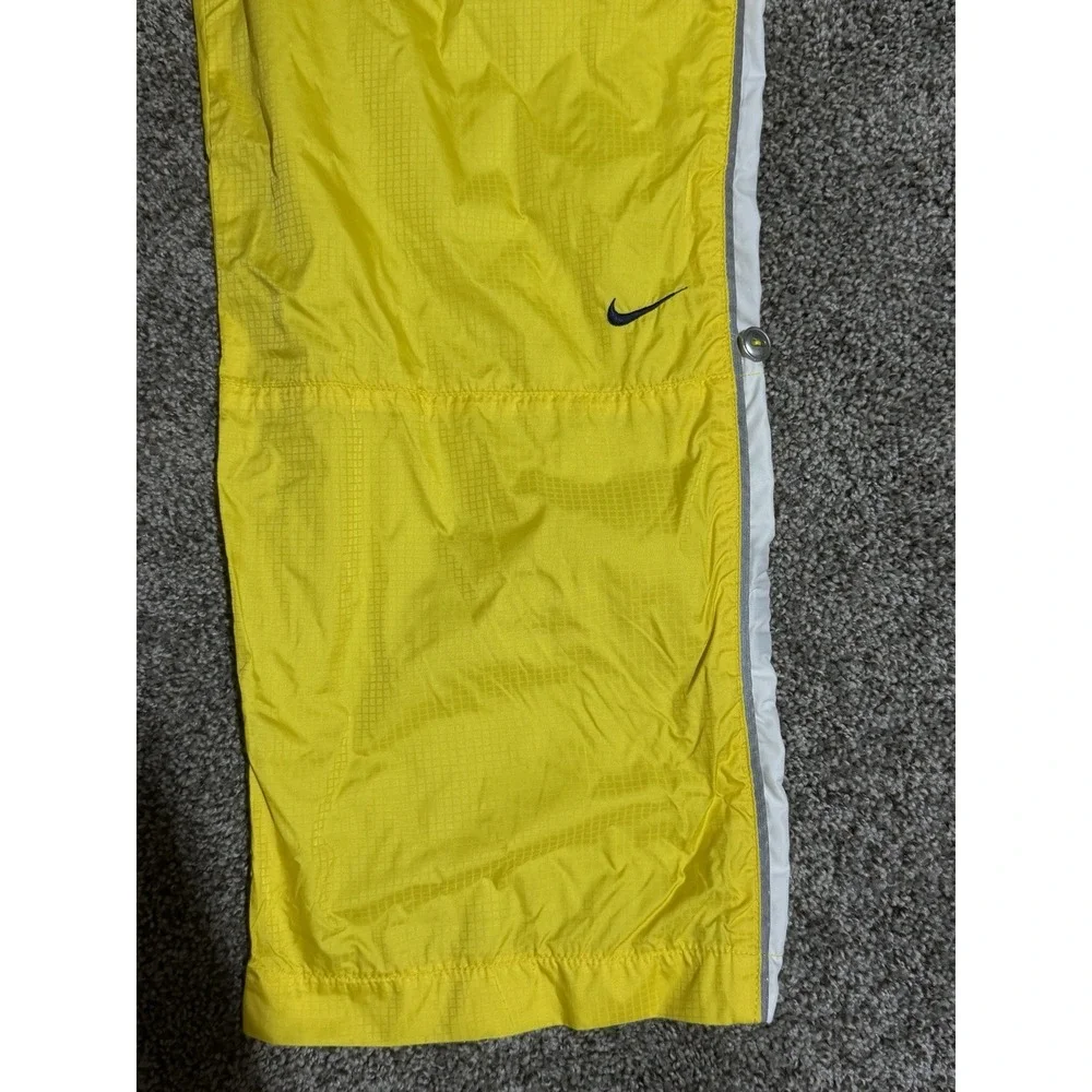 Vtg Nike Yellow Windbreaker Pants Zip Front Women's Size M (8-10) Convertible